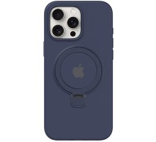 Чохол Silicone Case Full Protective with Ring для Apple iPhone 12 Pro Max (6.7") Dark Blue
