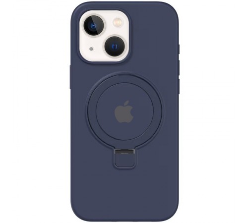 Чохол Silicone Case Full Protective with Ring для Apple iPhone 13 / 14 (6.1") Dark Blue