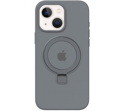 Чохол Silicone Case Full Protective with Ring для Apple iPhone 13 / 14 (6.1") Grey