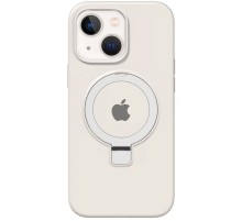 Чохол Silicone Case Full Protective with Ring для Apple iPhone 13 / 14 (6.1") White