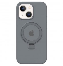 Чохол Silicone Case Full Protective with Ring для Apple iPhone 15 (6.1") Grey