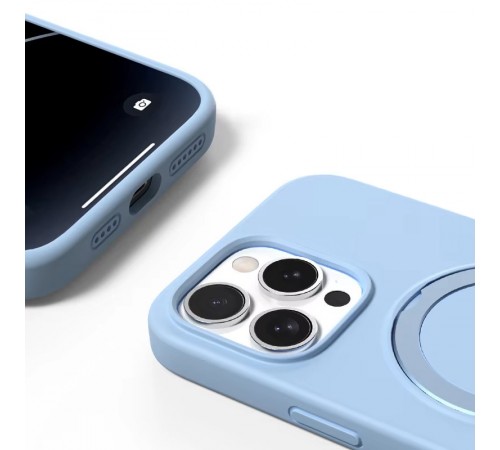 Чохол Silicone Case Full Protective with Ring для Apple iPhone 15 Pro Max (6.7") Blue