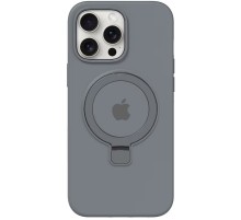 Чохол Silicone Case Full Protective with Ring для Apple iPhone 15 Pro Max (6.7") Grey