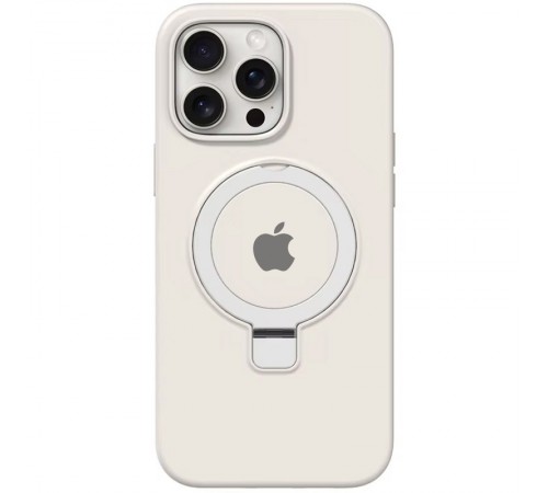 Чохол Silicone Case Full Protective with Ring для Apple iPhone 15 Pro Max (6.7") White