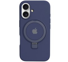 Чохол Silicone Case Full Protective with Ring для Apple iPhone 16 (6.1") Dark Blue