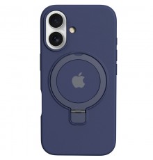 Чохол Silicone Case Full Protective with Ring для Apple iPhone 16 (6.1") Dark Blue