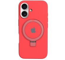 Чохол Silicone Case Full Protective with Ring для Apple iPhone 16 (6.1") Red