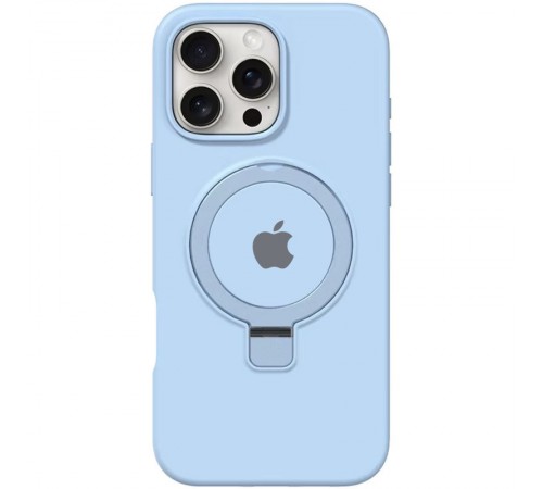 Чохол Silicone Case Full Protective with Ring для Apple iPhone 16 Pro (6.3") Blue