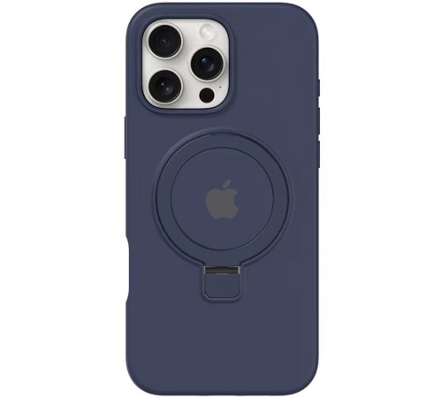 Чохол Silicone Case Full Protective with Ring для Apple iPhone 16 Pro (6.3") Dark Blue