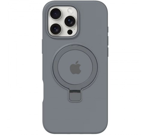 Чохол Silicone Case Full Protective with Ring для Apple iPhone 16 Pro (6.3") Grey