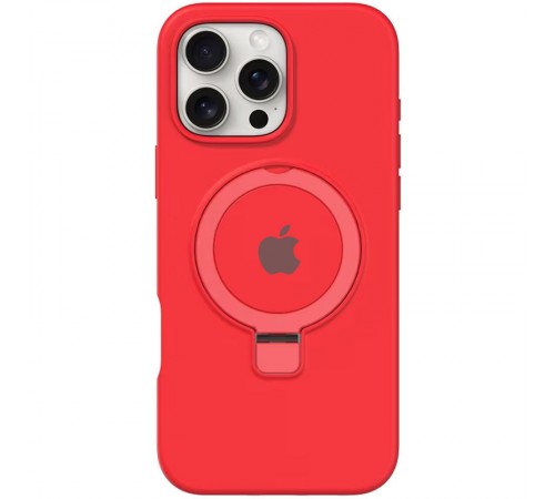 Чохол Silicone Case Full Protective with Ring для Apple iPhone 16 Pro (6.3") Red