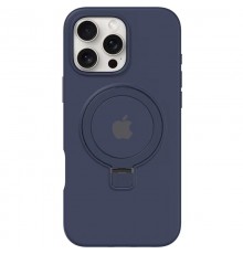Чохол Silicone Case Full Protective with Ring для Apple iPhone 16 Pro Max (6.9") Dark Blue