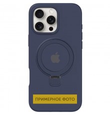 Чохол Silicone Case Full Protective with Ring для Apple iPhone 16e (6.1") Dark Blue