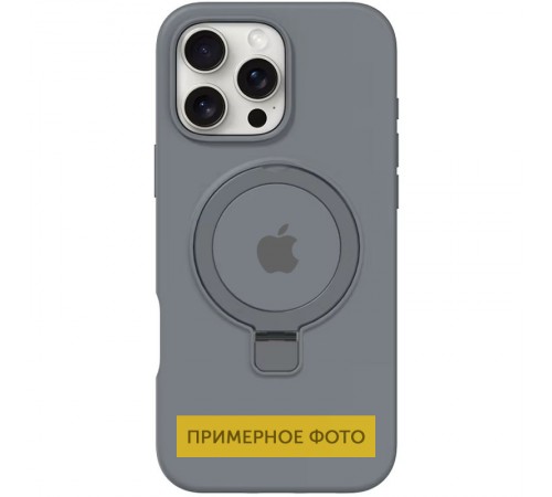 Чохол Silicone Case Full Protective with Ring для Apple iPhone 16e (6.1") Grey Чохол Silicone Case Full Protective with Ring для Apple iPhone 16e (6.1") Grey