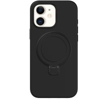 Чохол Silicone Case Full Protective NO LOGO with Ring для Apple iPhone 11 (6.1") Black
