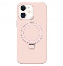 Чохол Silicone Case Full Protective NO LOGO with Ring для Apple iPhone 11 (6.1") Pink