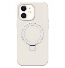 Чохол Silicone Case Full Protective NO LOGO with Ring для Apple iPhone 11 (6.1") White