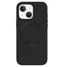 Чохол Silicone Case Full Protective NO LOGO with Ring для Apple iPhone 13 / 14 (6.1") Black