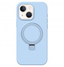 Чохол Silicone Case Full Protective NO LOGO with Ring для Apple iPhone 13 / 14 (6.1") Blue