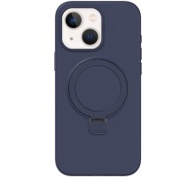 Чохол Silicone Case Full Protective NO LOGO with Ring для Apple iPhone 13 / 14 (6.1") Dark Blue