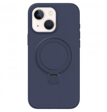 Чохол Silicone Case Full Protective NO LOGO with Ring для Apple iPhone 13 / 14 (6.1") Dark Blue