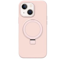 Чохол Silicone Case Full Protective NO LOGO with Ring для Apple iPhone 13 / 14 (6.1") Pink