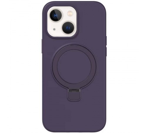 Чохол Silicone Case Full Protective NO LOGO with Ring для Apple iPhone 13 / 14 (6.1") Purple