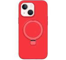Чохол Silicone Case Full Protective NO LOGO with Ring для Apple iPhone 13 / 14 (6.1") Red