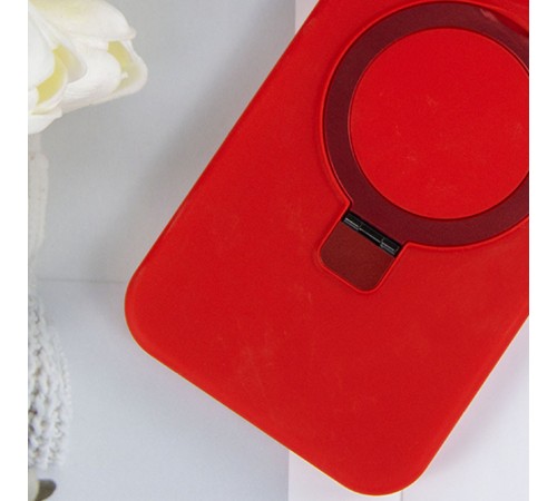 Чохол Silicone Case Full Protective NO LOGO with Ring для Apple iPhone 13 / 14 (6.1") Red