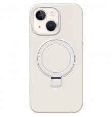 Чохол Silicone Case Full Protective NO LOGO with Ring для Apple iPhone 13 / 14 (6.1") White