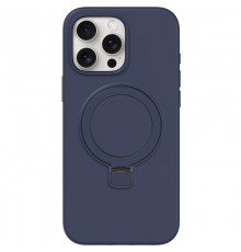 Чохол Silicone Case Full Protective NO LOGO with Ring для Apple iPhone 13 Pro Max (6.7") Dark Blue
