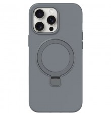 Чохол Silicone Case Full Protective NO LOGO with Ring для Apple iPhone 13 Pro Max (6.7") Grey