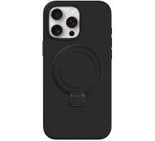 Чохол Silicone Case Full Protective NO LOGO with Ring для Apple iPhone 12 Pro / 12 (6.1") Black