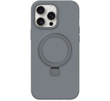 Чохол Silicone Case Full Protective NO LOGO with Ring для Apple iPhone 12 Pro / 12 (6.1") Grey