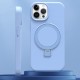 Чохол Silicone Case Full Protective NO LOGO with Ring для Apple iPhone 12 Pro Max (6.7") Blue