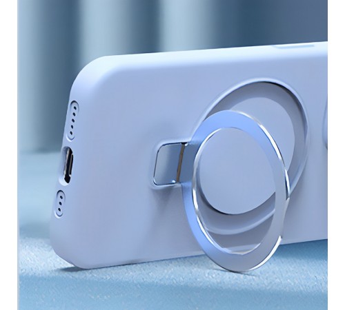 Чохол Silicone Case Full Protective NO LOGO with Ring для Apple iPhone 15 (6.1") Blue