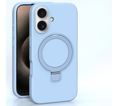 Чохол Silicone Case Full Protective NO LOGO with Ring для Apple iPhone 16 (6.1") Blue Чохол Silicone Case Full Protective NO LOGO with Ring для Apple iPhone 16 (6.1") Blue