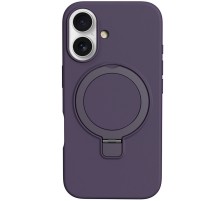 Чохол Silicone Case Full Protective NO LOGO with Ring для Apple iPhone 16 (6.1") Purple