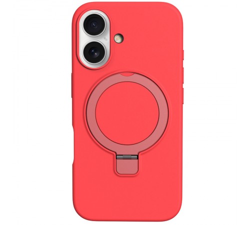 Чохол Silicone Case Full Protective NO LOGO with Ring для Apple iPhone 16 (6.1") Red Чохол Silicone Case Full Protective NO LOGO with Ring для Apple iPhone 16 (6.1") Red