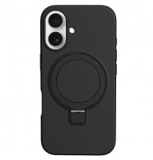 Чохол Silicone Case Full Protective NO LOGO with Ring для Apple iPhone 16 Plus (6.7") Black