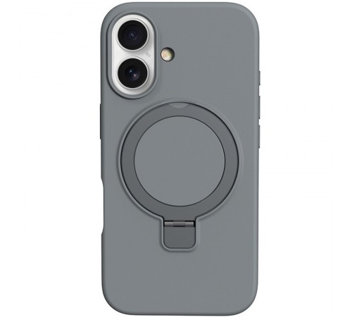Чохол Silicone Case Full Protective NO LOGO with Ring для Apple iPhone 16 Plus (6.7") Grey Чохол Silicone Case Full Protective NO LOGO with Ring для Apple iPhone 16 Plus (6.7") Grey