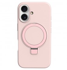 Чохол Silicone Case Full Protective NO LOGO with Ring для Apple iPhone 16 Plus (6.7") Pink