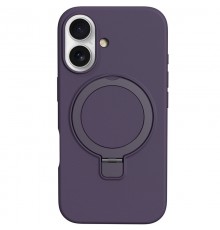 Чохол Silicone Case Full Protective NO LOGO with Ring для Apple iPhone 16 Plus (6.7") Purple