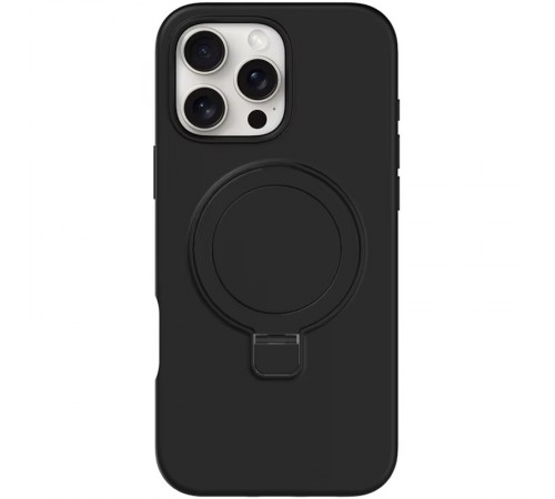 Чохол Silicone Case Full Protective NO LOGO with Ring для Apple iPhone 16 Pro (6.3") Black