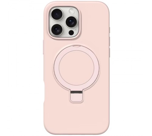 Чохол Silicone Case Full Protective NO LOGO with Ring для Apple iPhone 16 Pro (6.3") Pink