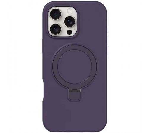 Чохол Silicone Case Full Protective NO LOGO with Ring для Apple iPhone 16 Pro (6.3") Purple