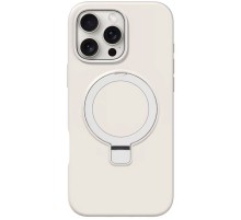 Чохол Silicone Case Full Protective NO LOGO with Ring для Apple iPhone 16 Pro (6.3") White