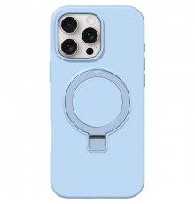Чохол Silicone Case Full Protective NO LOGO with Ring для Apple iPhone 16 Pro Max (6.9") Blue