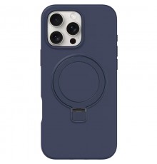 Чохол Silicone Case Full Protective NO LOGO with Ring для Apple iPhone 16 Pro Max (6.9") Dark Blue