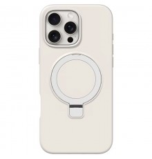 Чохол Silicone Case Full Protective NO LOGO with Ring для Apple iPhone 16 Pro Max (6.9") White
